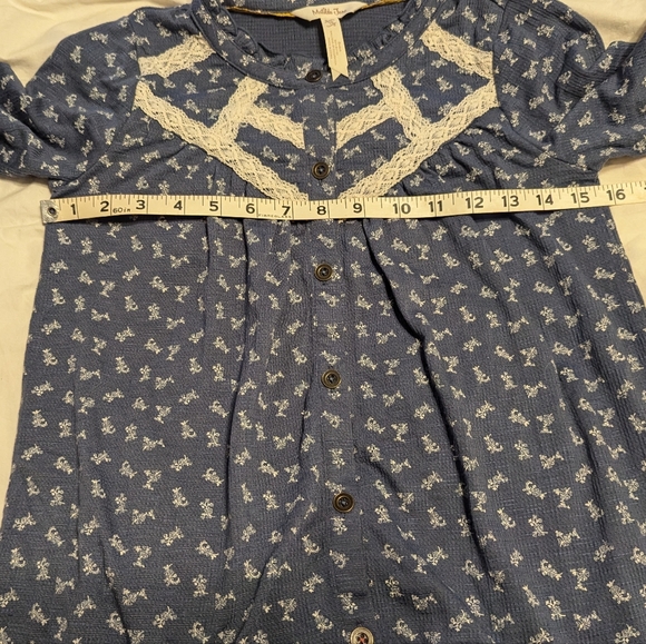 Matilda Jane Girls lace trim blouse SZ 10 - Picture 3 of 8